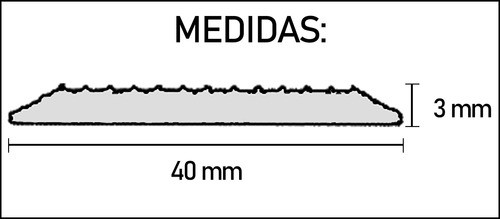 Perfil Planchuela Rayada 40mm Aluminio Natural 4m Avellaneda 1