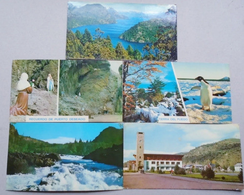 #p Lote 5 Postales A Color - Sur Argentino Años 70 0