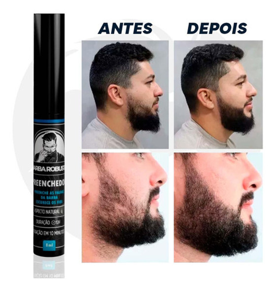 Kit 2x Preenchedor Escurecedor Cobre Falhas Barba Robusta 1