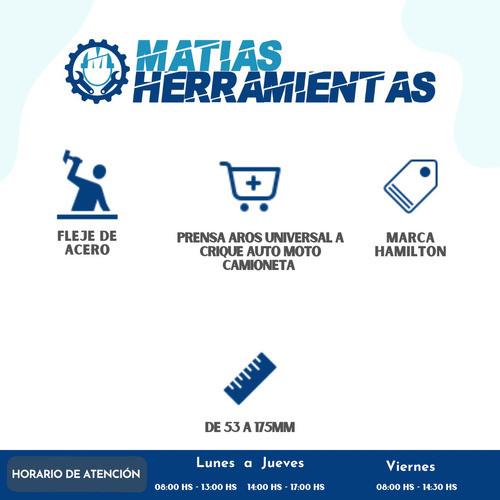 Prensa Aros Universal A Crique Auto Moto Camioneta H1 1