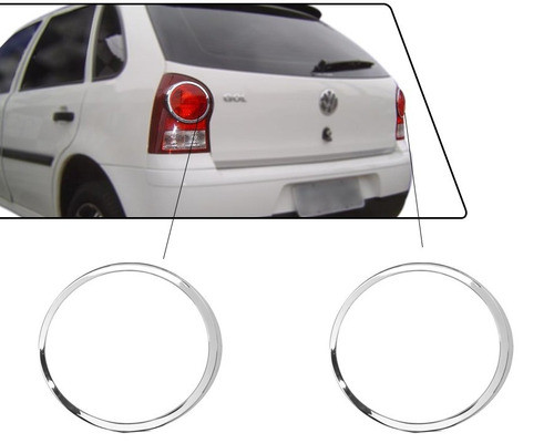 Aplique Cromado Lanterna Traseira + Difusor Atr + Coifa G4 1