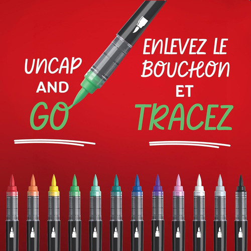 Marcador Sharpie Creative Acrilico Pincel Brush X 12 Colores 1
