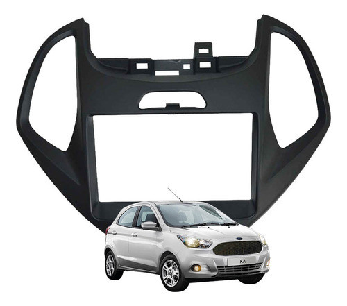 Frente Marco Adaptador Nuevo Ka 14/17 2 Din Negro Mate 0