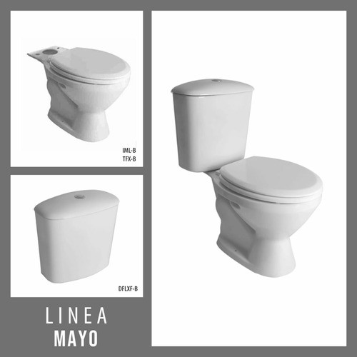 Inodoro, Tapa Y Mochila Ferrum Linea Mayo Descarga 25 Cms. 1