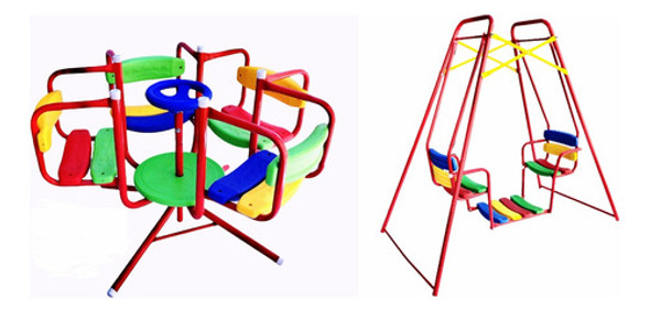 Combo Calesita Reforzada Y Hamaca Gemela Grande, Divertanto 0