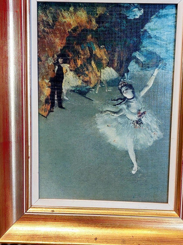 Cuadro Edgar Degas Baillarina Ballet Impresión Marco Oro 1
