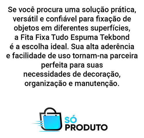 Fita Dupla Face Espuma Fixa Tudo 19mm X 1,5m Saintgobain 1