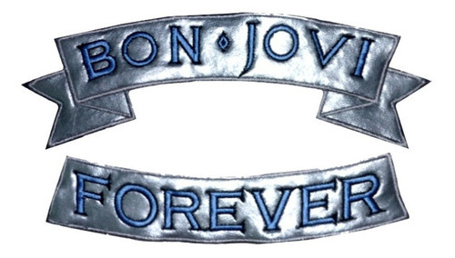 Parche Bon Jovi Forever Rocker Plateado Espalda Rock Bordado 0
