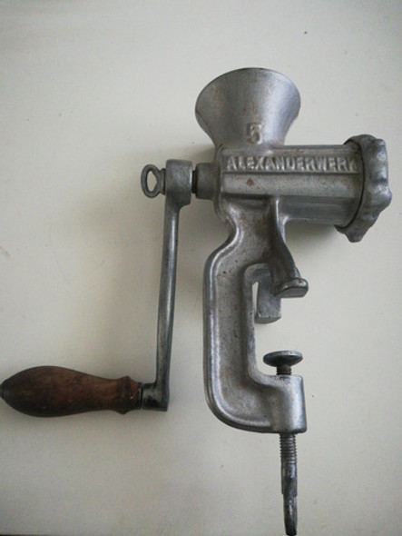 Antiguo Molinillo Picadora Manual De Carne Alexanderwerk 1