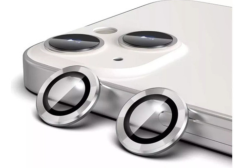 Protector Cámara Templado Para iPhone 15 Plus Plateado 0