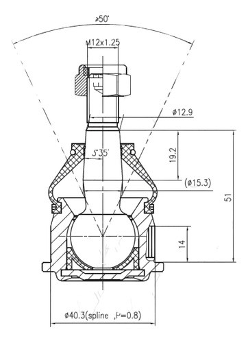 Rotula Inferior (clavar) Skf Fiat Spazio 83-87 0