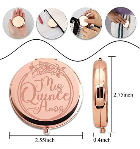 Espelho Compacto De 15º Aniversário Para Presente De Pliti 1