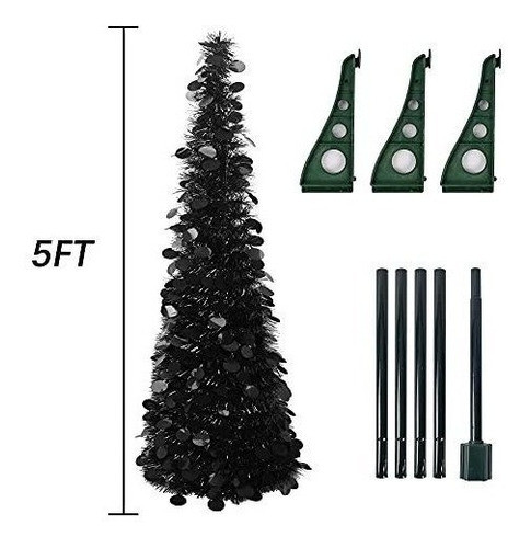 Arbol Plegable De Navidad - Halloween - 1.50m / Negro 1
