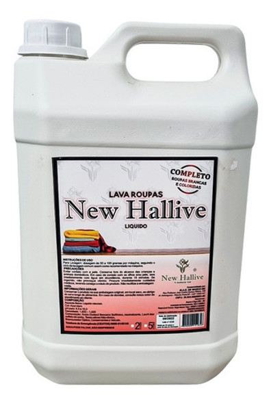 Sabão Líquido Para Roupas Concentrado New Hallive 5lt 0