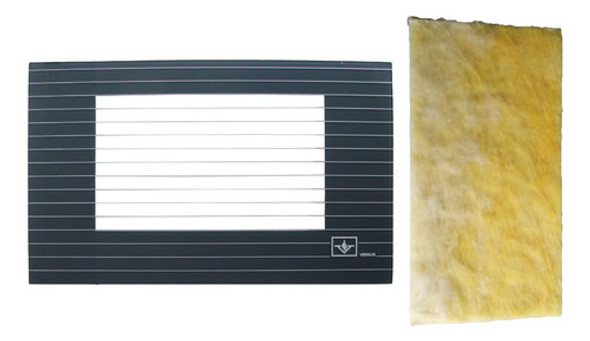 Vidrio De Horno Cocina Volcan Venus Gris + Lana De Vidrio 0