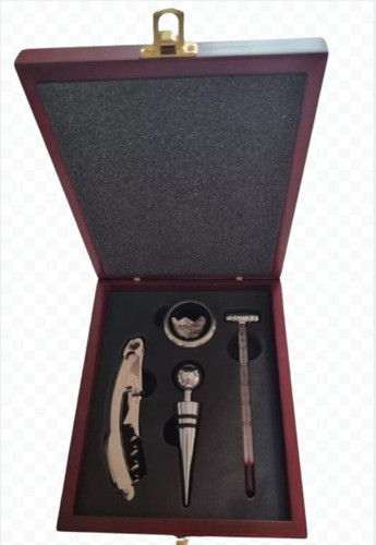 Set Para Vinos Con Caja Para Regalo 4 Piezas. Original 0