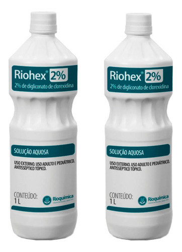 Clorexidina 2% Riohex Solução Aquosa Antisséptico 2 Litros 0