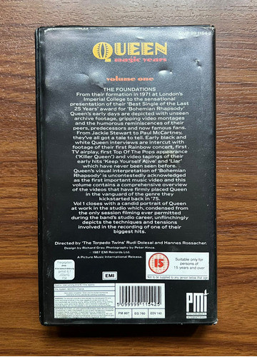 Queen Magic Years Vol. 1 Vhs 1987 Europa Mercury David Bowie 1