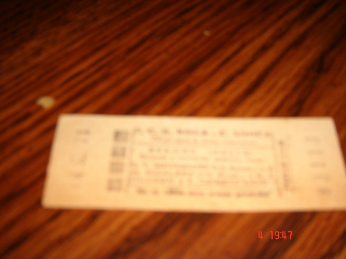 Antiguo Billete De Tren Roca 1