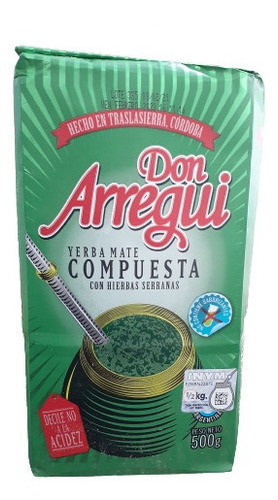 Yerba  Mate Don Arregui Compuesta  12  X 500 Gr  No/acidez 0