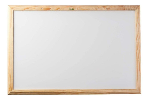 Lousa Quadro Branco 50 X 40 Cm Mold. Madeira Souza + Brindes 1