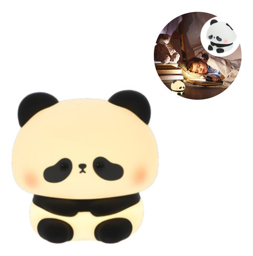 Luminaria Noturna Panda Silicone C/ 3 Modos E Temporizador 0