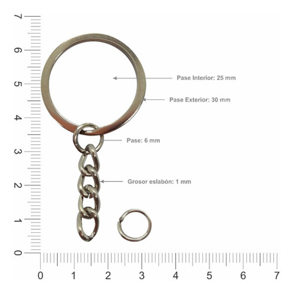 Argolla Sin Fin Plana Reforzada 25mm Con Cadena X100u. 1