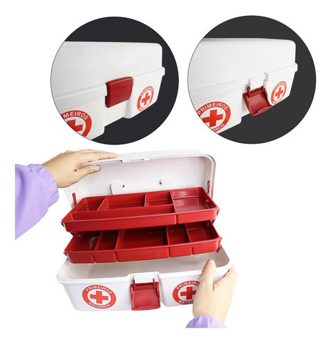 Maleta Mala Caixa Primeiros Socorros Medicamentos Remédio 1