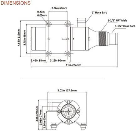 Bomba Macedora Serie 01 Impulso Caucho Aluminio 12v 45lpm 1