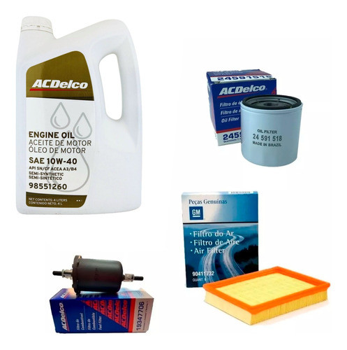 Combo 3 Filtros + Aceite 10w40 Chevrolet Classic 2015 2016 0