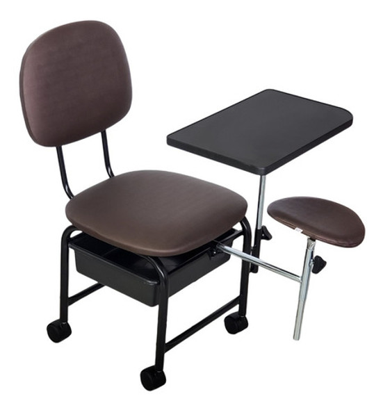 Cadeira Manicure Cirandinha Com Suporte E Cm2 Café Facto 1