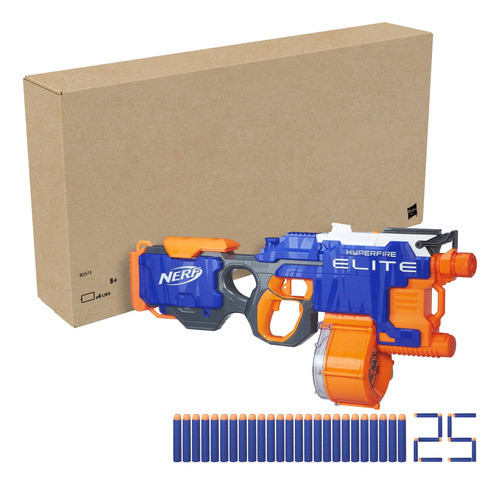 Nerf Hyperfire Motorizado Elite Blaster Tambor De 25 Dardos 1