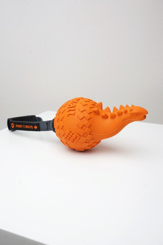 Juguete Para Perros Gigwi Dinoball Push To Mute Naranja M 1