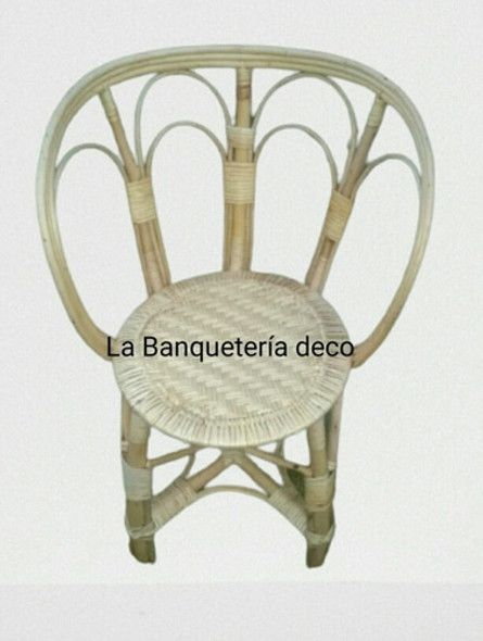 Silla Mar Del Plata De Mimbre. Asiento Circular De 40cm 0