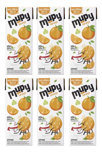 Kit C/6 Suco Mupy Laranja À Base De Soja 200ml 0