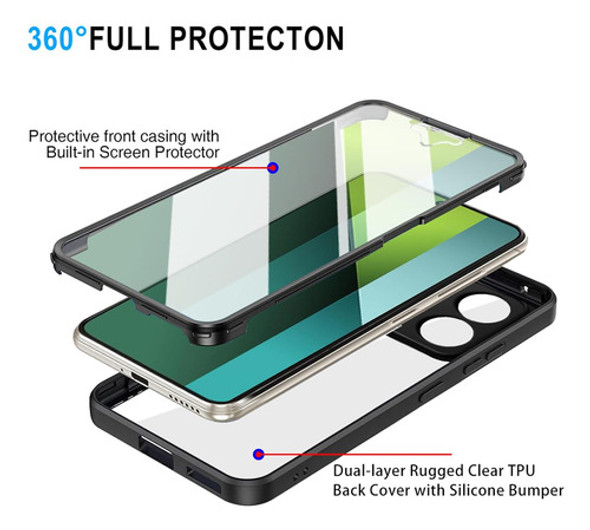 Funda Protectora Transparente Para Xiaomi Poco X6 Pro 5g 1