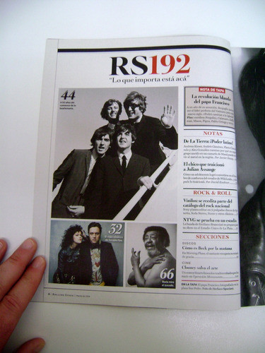 Rolling Stone 192 Papa Francisco Hoffman Beatles Rada Boedo 1