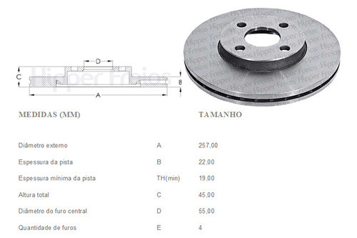 Disco Freio Toyota Etios 1.3 1.5 13/..dian Ventila 0