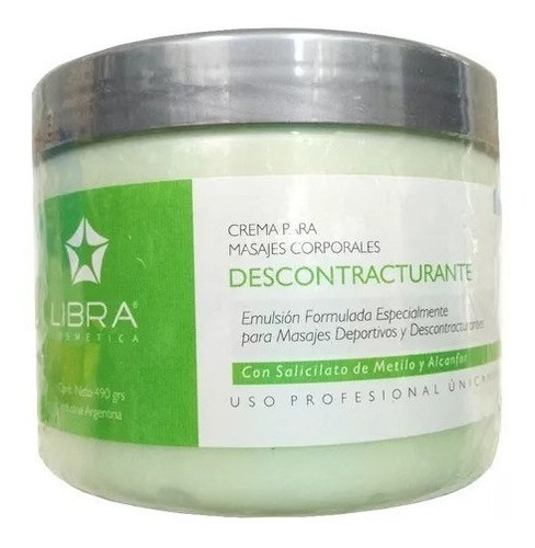 Crema P/ Masajes Descontracturante X 490grs Libra Cosmetica 0