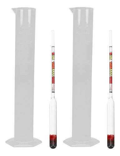 Hidrômetro Para Medidor De Álcool Em Hidromel: 2 Conjuntos 0