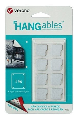 8 Juegos Velcro Rectangulos Removibles 1.9cm C/ Adhesivo 0