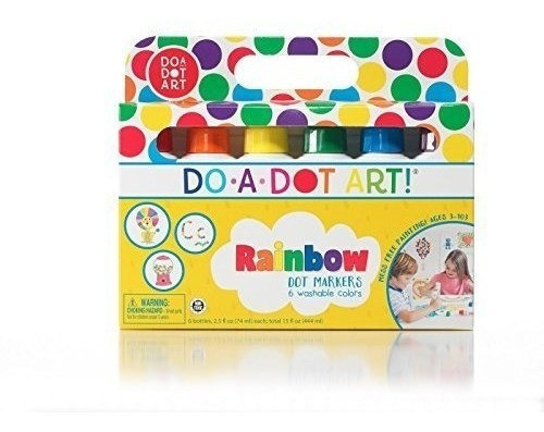 Paquete De 6 Marcadores De Pintura Lavables Arcoiris 0