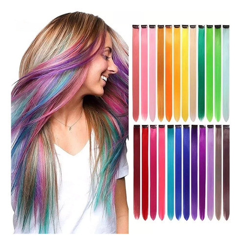 Kit De Extensões De Cabelo  Glitter Colorfu 0