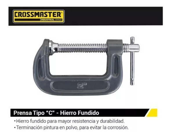 Prensa Tipo G Hierro Fundido 8 Pulgadas Crossmaster 1