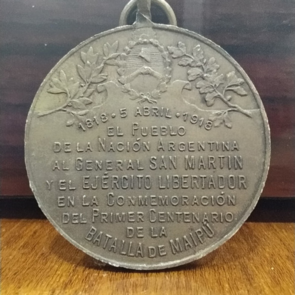 Antigua Medalla Conmemorativa Batalla De Maipú 1918 1
