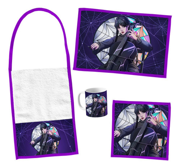 Set De Jardin Merlina Addams Wednesday Tazamantel Servilleta 0 Set De Jardin Merlina Addams Wednesday Tazamantel Servilleta 0