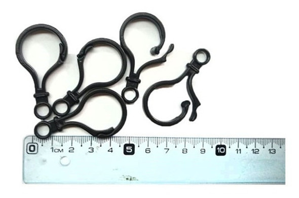 Mosqueton Nylon 5cm X 100 Unid. Para Holder Barbijo Anteojos 0