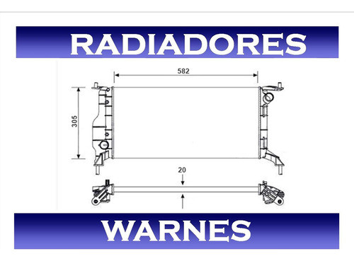 Radiador Chevrolet Corsa Classic Spirit 1.4 2015 2016 2017 1