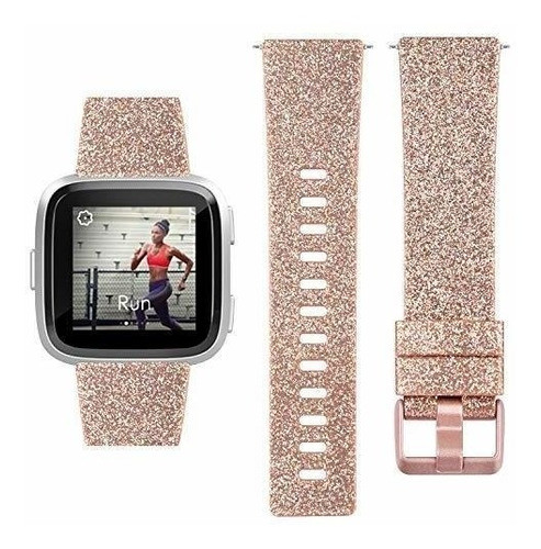 Malla Para Fitbit Versa 2/ Versa/lite/se Dorado Rosa Large 1