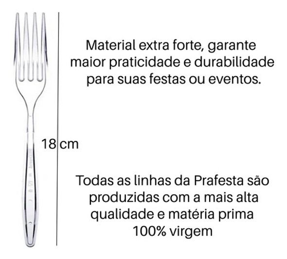 Garfo Descartável Resistente Master 18cm Caixa C/500 Unidade 1